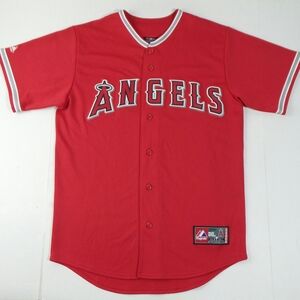 Majestic Angels Red Baseball Jersey